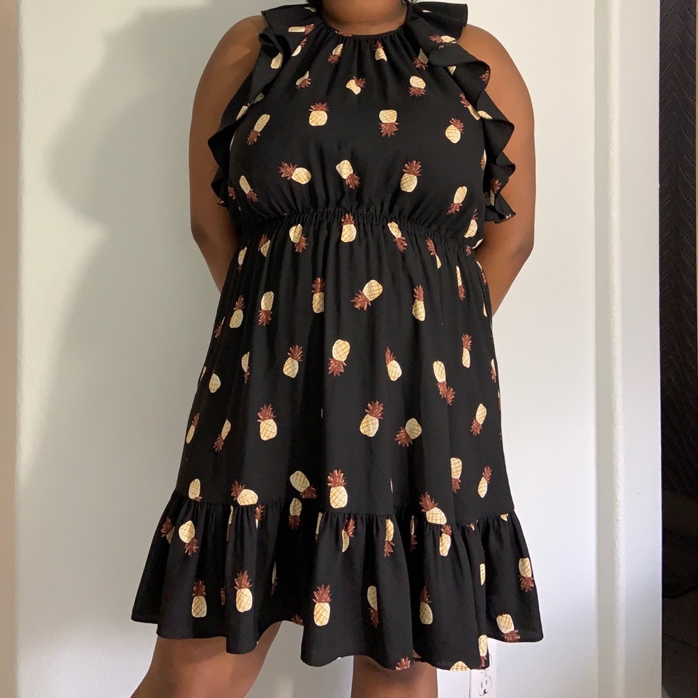 Kate Spade Pineapple Ruffled Party Dress